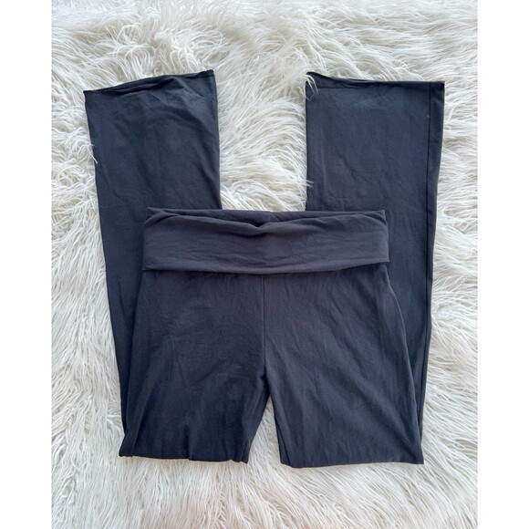Skims Cotton Jersey Foldover Pant Soot Size Medium - Picture 1 of 9